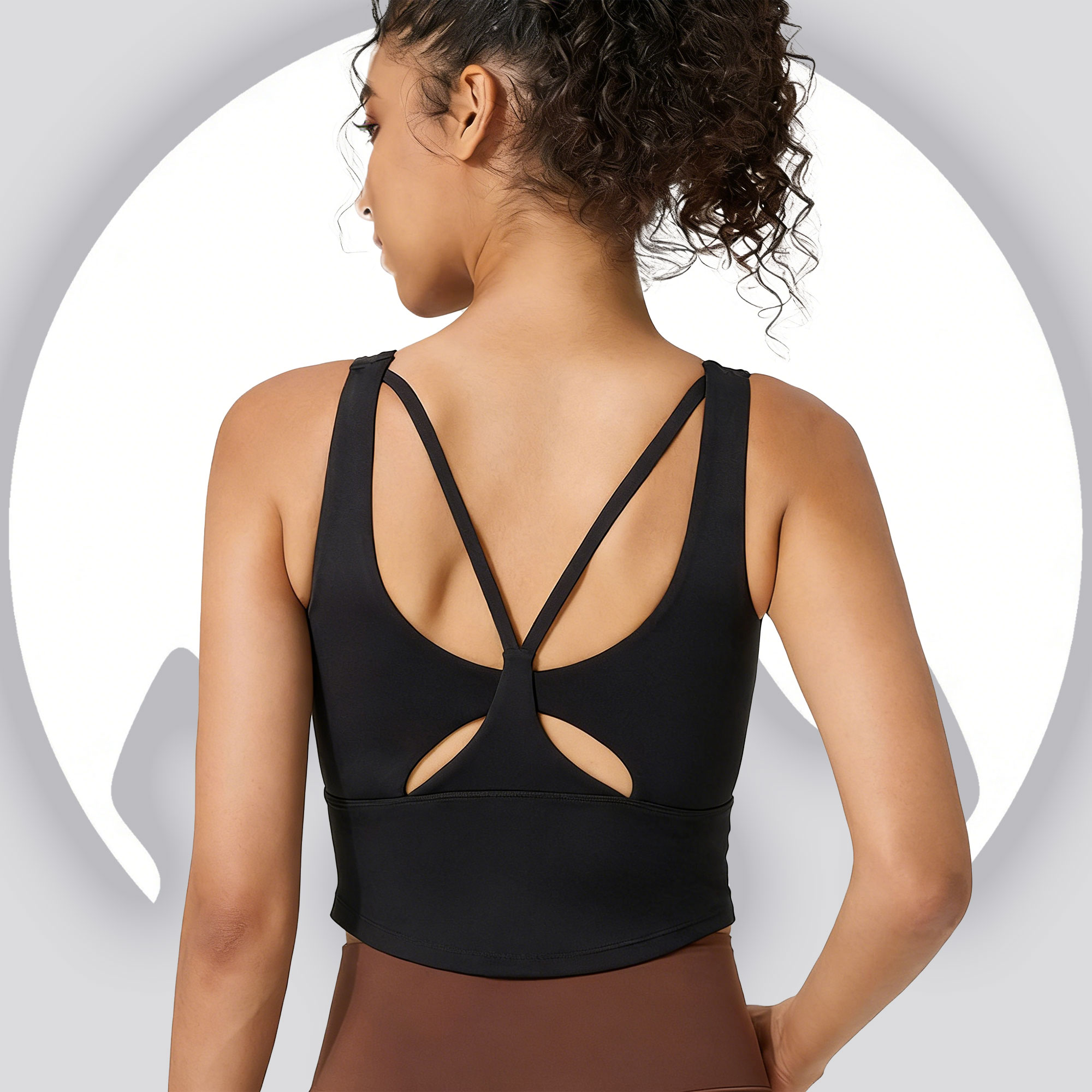 Sports Bra High Impact - Women's Fixed Cup Yoga Sports Bra