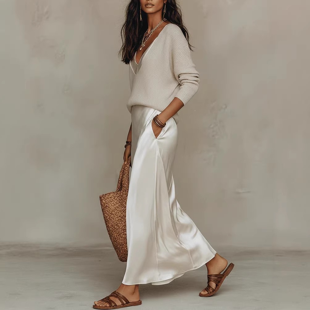 Elegant Ladies 2 Piece Matchin - Slip Dress Satin 评论和价格