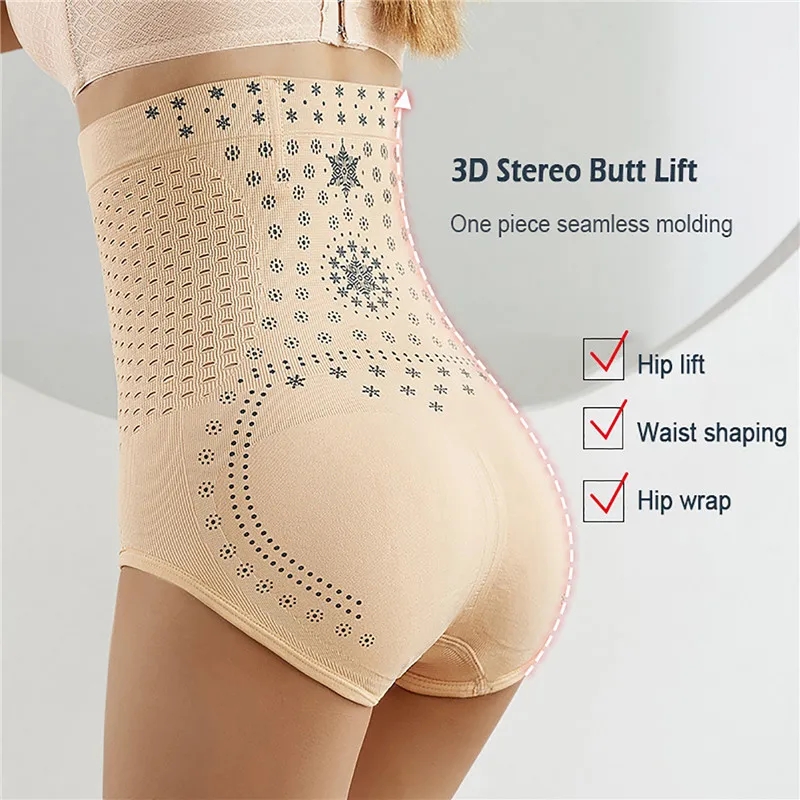 3pcs Women High Waist Compress - Seamless Underwear Women 评论和价格