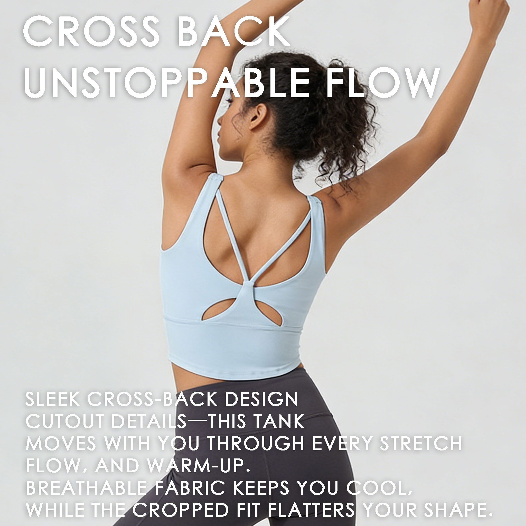 Women's Fixed Cup Yoga Sports  - Sports Bra High Impact 评论和价格